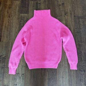 Wilfred by Aritzia Bright Pink Cowl Neck Sweater Size Extra Small XS